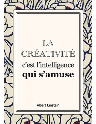 Carte simple foil - La créativité c'est l'intelligence qui s'amuse