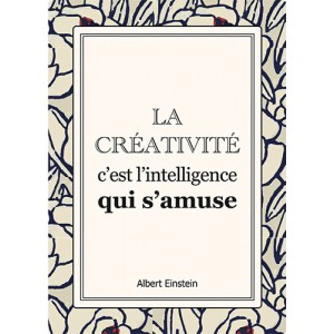 Carte simple foil - La créativité c'est l'intelligence qui s'amuse