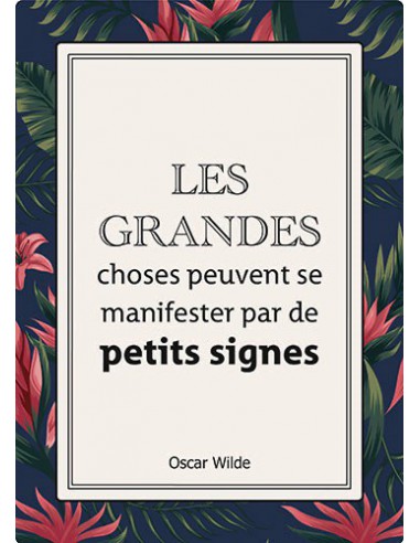 Carte simple foil - Les grandes choses peuvent se manifester par de petits signes