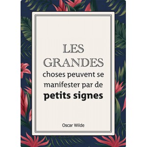 Carte simple foil - Les grandes choses peuvent se manifester par de petits signes