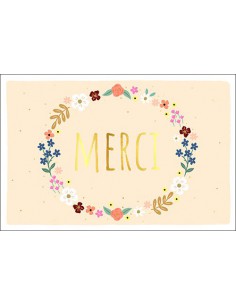 Carte simple foil - Merci