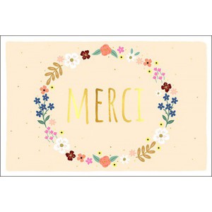 Carte simple foil - Merci