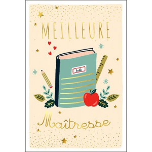 Carte simple foil - Meilleure maîtresse