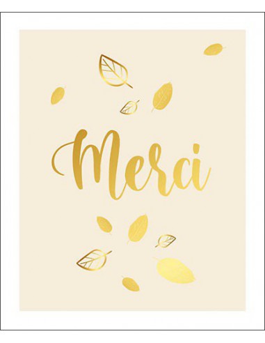 Carte simple foil - Merci