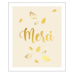 Carte simple foil - Merci
