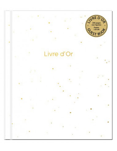 Livre d'or Color Chic - Grand modèle Blanc