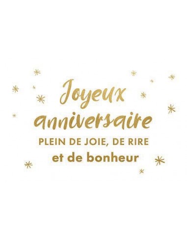 Carte simple foil - Joyeux anniversaire plein de joie, de rire et de bonheur