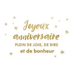 Carte simple foil - Joyeux anniversaire plein de joie, de rire et de bonheur
