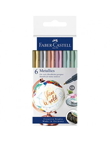 Blister Marqueurs Metallics 6 couleurs assorties