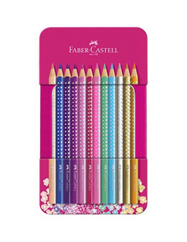 Crayons couleur Sparkle boîte métal 12x