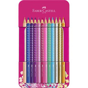 Crayons couleur Sparkle boîte métal 12x