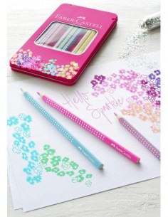 Crayons couleur Sparkle boîte métal 12x 2