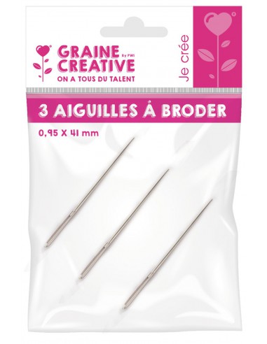 LOT DE 3 AIGUILLES METAL 0,95x41mm