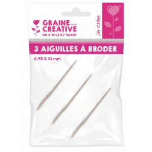 LOT DE 3 AIGUILLES METAL 0,95x41mm