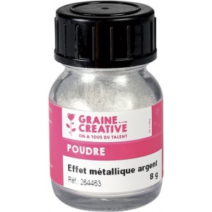 POUDRE EFFET METALLIQUE ARGENT 8g