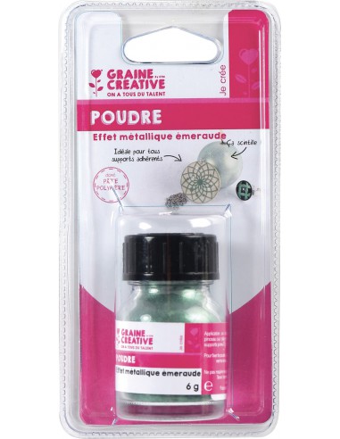 POUDRE EFFET METALLIQUE EMERAUDE 6g