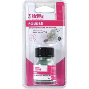 POUDRE EFFET METALLIQUE EMERAUDE 6g