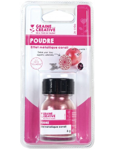 POUDRE EFFET METALLIQUE CORAIL 6g