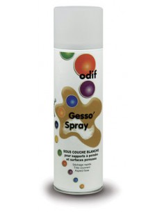 Préparateur de Surface Gesso en Spray - Enduit Universel Base Eau - Apprêt pour Les Surfaces à Peindre - Blanc 500ML