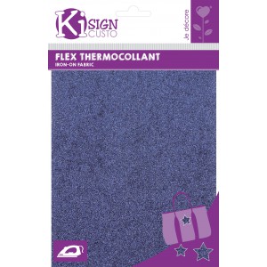 FLEX THERMOCOLLANT BLEU MARINE PAILLETTE 15X20CM