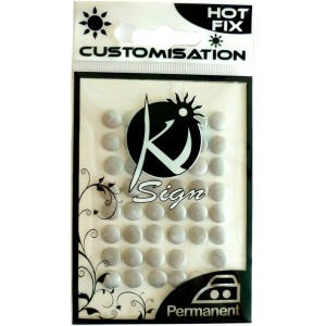 ROND METAL THERMOCOLLANT ARGENT - 6MM - CARTE DE 48