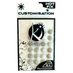 ROND METAL THERMOCOLLANT ARGENT - 8MM - CARTE DE 40