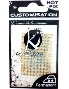 STRASS THERMOCOLLANT OR - Ø5MM - CARTE 60 PCS