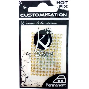 STRASS THERMOCOLLANT OR - Ø5MM - CARTE 60 PCS