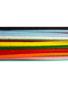 SACHET DE 45 BRINS CHENILLE - Ø6MM - 9 COULEURS - 300mm 2