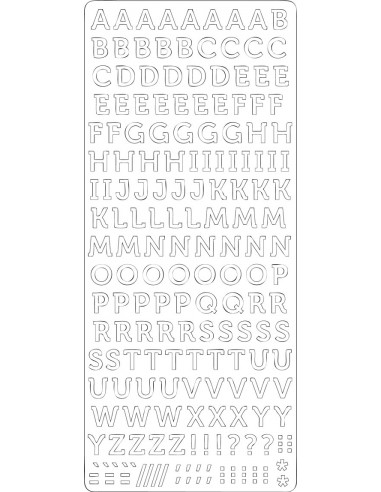 PEEL OFF'S ALPHABET MAJUSCULE OR 105x232mm