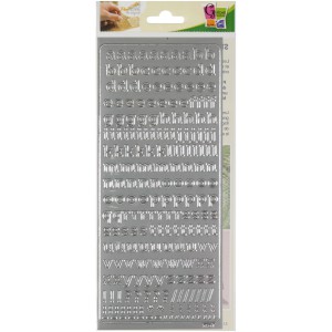 PEEL OFF'S ALPHABET MINUSCULE ARGENT 105x232mm