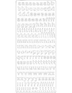 PEEL OFF'S ALPHABET MINUSCULE ARGENT 105x232mm 2