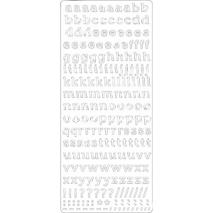 PEEL OFF'S ALPHABET MINUSCULE ARGENT 105x232mm