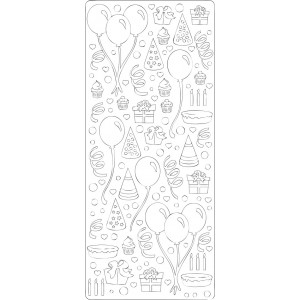 PEEL OFF'S PARTY ARGENT 105x232mm