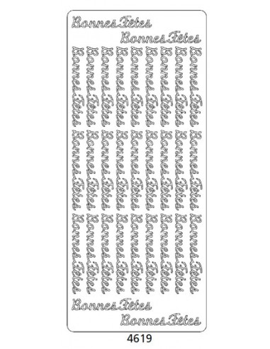 PEEL OFF'S BONNES FETES OR 105x232mm