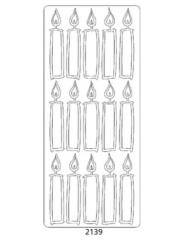 PEEL OFF'S GRANDE BOUGIE OR 105x232mm