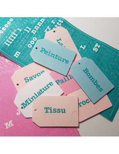 PEEL OFF'S ALPHABET  TURQUOISE 105x232mm