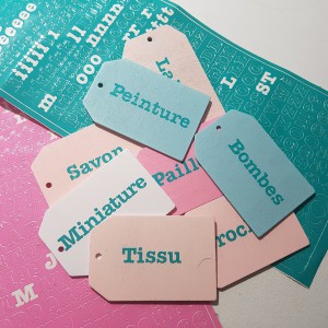 PEEL OFF'S ALPHABET  TURQUOISE 105x232mm