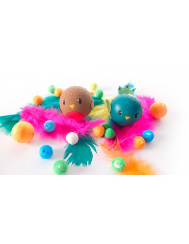 SAC DE 5 BOULES Polystyrène - Diametre 7cm