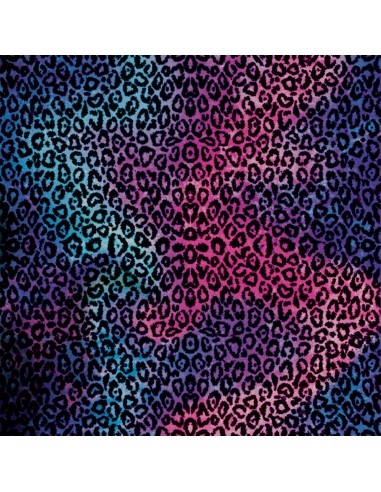 SET DE 4 FEUILLES 'CRICUT' INFUSIBLE INK AVEC MOTIFS ANIMAUX AUX COULEURS VIVES LEOPARD BLEU
