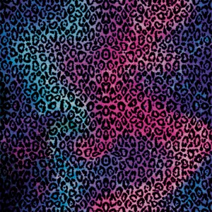 SET DE 4 FEUILLES 'CRICUT' INFUSIBLE INK AVEC MOTIFS ANIMAUX AUX COULEURS VIVES LEOPARD BLEU