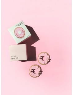 Donut Pom Maker - Outil pour créer des pompons - strawberry (rose) 2