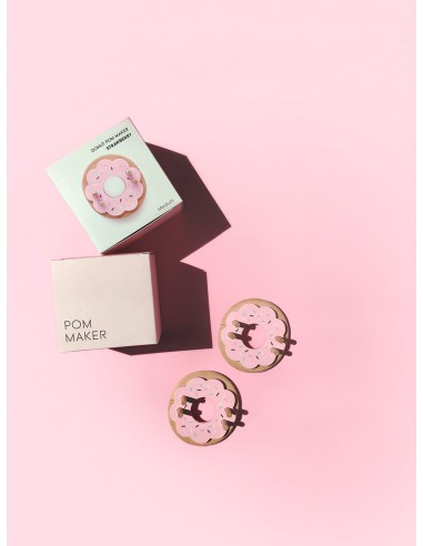 Donut Pom Maker - Outil pour créer des pompons - strawberry (rose)