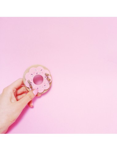 Donut Pom Maker - Outil pour créer des pompons - strawberry (rose)