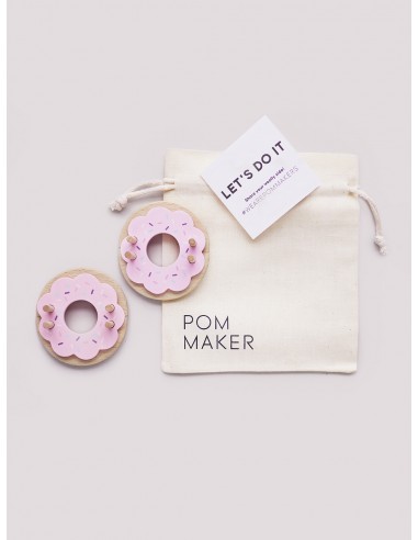 Donut Pom Maker - Outil pour créer des pompons - strawberry (rose)
