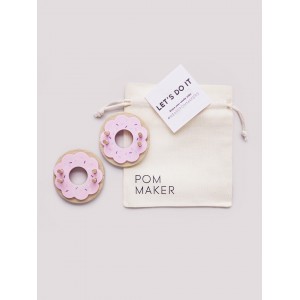 Donut Pom Maker - Outil pour créer des pompons - strawberry (rose)