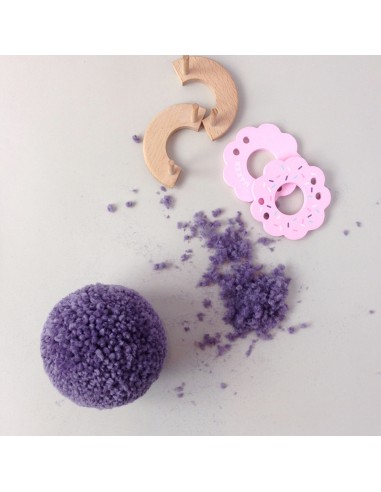Donut Pom Maker - Outil pour créer des pompons - strawberry (rose)