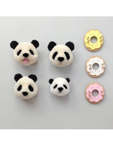 Donut Pom Maker - Outil pour créer des pompons - strawberry (rose)