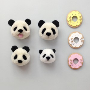Donut Pom Maker - Outil pour créer des pompons - strawberry (rose)