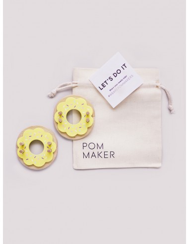 Donut Pom Maker - Outil pour créer des pompons - lemon ( jaune)
